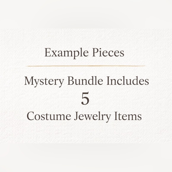 Vintage Costume Jewelry Mystery Bundle | 5 Curated Pieces | Gold & Silver Tone - Picture 5 of 5